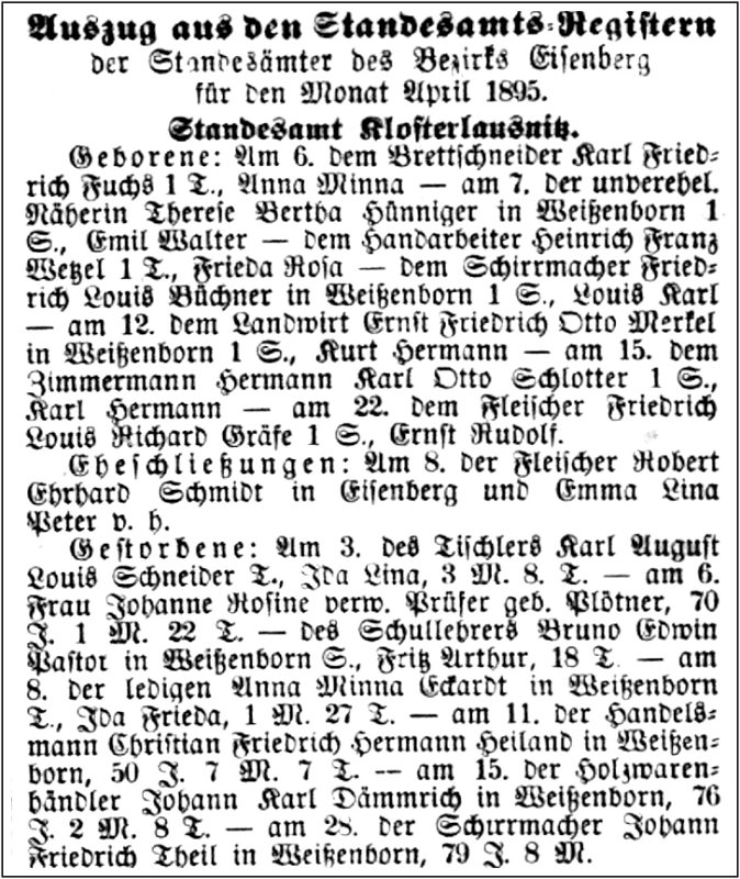 1895-08-08 Kl Standesamtsregister